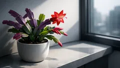 게발선인장 줄기가 보라색으로 변했다면, 원인 4가지와 회복 루틴