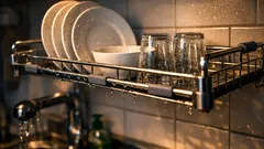 좁은 주방 해결, 다이소 조인트랙으로 싱크대 위 물빠짐 선반 만드는 법