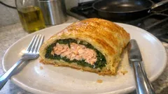 겉은 바삭, 속은 촉촉—퍼프 페이스트리로 감싼 연어·시금치 오븐구이 레시피