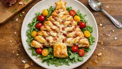 연말 홈파티에 딱: 스페크·크림치즈 퍼프페이스트리 트리, 말아 굽기만 하면 완성