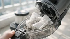 무선청소기 먼지통 비울 때 머리카락 엉킴 줄이는 드라이 시트 꿀팁