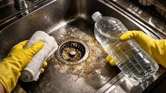 싱크대 배수구 막힘, 수건 하나로 뚫는 응급 처치 방법