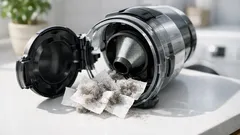 무선 청소기 필터에 머리카락 안 감기게 하는 드라이 시트 활용법