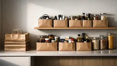 종이봉투 버리지 마세요, 손잡이 자르고 접기만 하면 수납박스가 됩니다