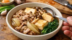 프라이팬 하나로 완성하는 돼지고기 시메지 니쿠도후(두부조림) 레시피