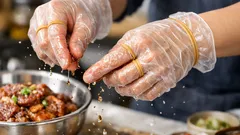 비닐장갑 자꾸 벗겨질 때 고무줄 2개로 손목 고정하는 초간단 방법