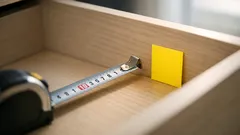 포스트잇 한 장으로 서랍 안쪽 치수 mm까지 정확히 재는 법
