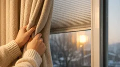 일몰 후 커튼만 닫아도 난방비가 줄어드는 이유, 창문 열손실 잡는 습관