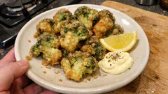 멘츠유로 밑간하면 끝: 겉바속촉 브로콜리 가라아게 만들기