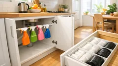 압착봉 1개로 서랍과 싱크대 하부 정리 끝내는 3가지 방법