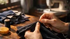 실 꼬리가 짧아도 풀리지 않는 옥매듭 마감법 3단계