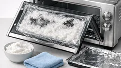 베이킹소다로 토스터 청소 끝내는 법, 문 안쪽 그을음 30분 불림 루틴