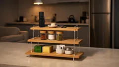 다이소 아이템 3가지로 완성하는 보이는 수납 3단 선반 만들기