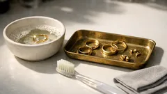 집에서 안전하게 금반지 세척하는 법, 미지근한 물+중성세제 루틴