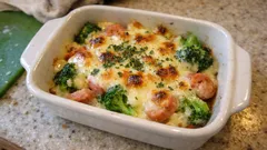 토스터로 5분이면 끝: 브로콜리·위너 마요 치즈 그라탱(간단 한 접시)