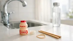 버리기 전 30초, 야쿠르트 용기와 뚜껑으로 주방 물때 청소하는 법