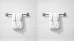 고무줄 2개로 타월이 바닥에 안 떨어지게 고정하는 초간단 방법