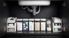 다이소 수납템 3개로 싱크대 하부 수납 미로 끝내는 6단계 정리법