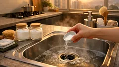 배수구 막힘, 강한 세정제 없이 소금과 뜨거운 물로 해결하는 10분 루틴