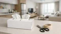 박스티슈 반으로 잘라 ‘반 장만’ 나오게 쓰는 법, 티슈 소비가 확 줄어요