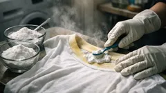 흰 티셔츠 목 누런때, 베이킹소다+산소계 표백제로 10분 전처리하는 법