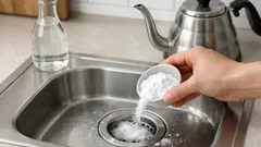 싱크대 배수구 막힘, 베이킹소다와 식초로 15분 만에 냄새까지 잡는 루틴