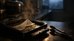 생선구이 그릴 받침 기름때, 감자전분 물 한 번으로 ‘한 장’처럼 떼어내는 법