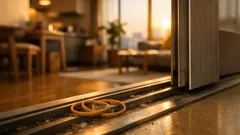 고무줄 2개로 끝내는 미닫이문 레일 청소, 머리카락과 먼지가 싹 감기는 방법