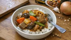 남은 우마니(니시메)로 한 냄비 카레 만들기—국물까지 써서 더 깊은 맛