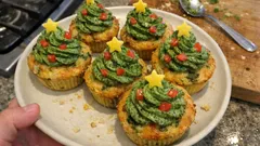 연말 테이블이 화사해지는 ‘트리 세이보리 머핀’—시금치 크림치즈로 쉽고 예쁘게