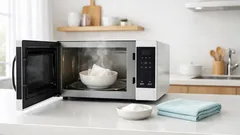 전자레인지 청소 한 번에 끝내는 법, 스팀으로 불리고 닦기