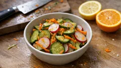 식초 없이 상큼하게—감귤주스로 만드는 오이·무 초무침(초절임) 레시피