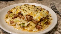 배추·대파의 달큰함에 베이컨 더한 크리미 그라탕—시판 미트소스로 15분 오븐 요리