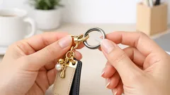 이중 키링 끼우기 손톱 안 아프게 하는 법, 빨대 한 조각이면 끝