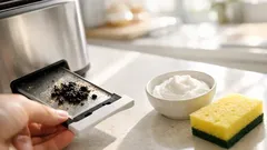 토스터 빵가루 트레이 그을음, 15분 베이킹소다 페이스트로 말끔히 지우는 법