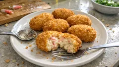 카니카마 크림 고로케, 랩으로 사탕 포장 성형하면 터짐이 줄어요