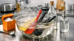 실리콘 뒤집개 끈적임 없애는 법, 베이킹소다 담금 세척으로 한 번에 해결