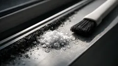 베이킹소다와 구연산으로 창문 샤시 레일 청소 10분 컷하는 법